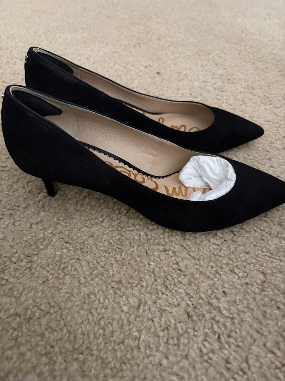 Sam Edelman Black Suede Pointed Toe Pump - Picture 3 of 3